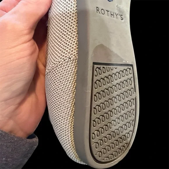 Rothys the point light gray slip on ballet flats W9.5 - Picture 6 of 6